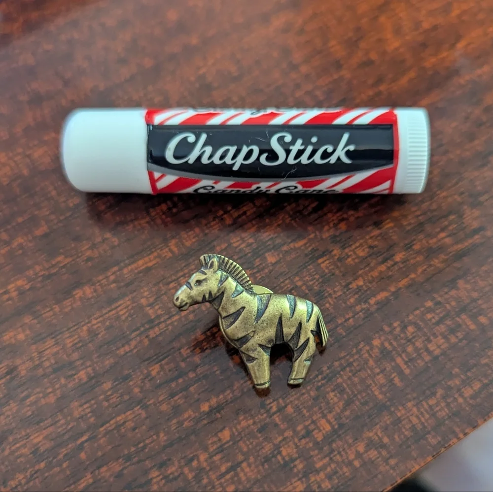 JJ‎ Jonette Zebra Pin Brooch Vintage Bronze Gold Tone Animal Tie Tack Lapel